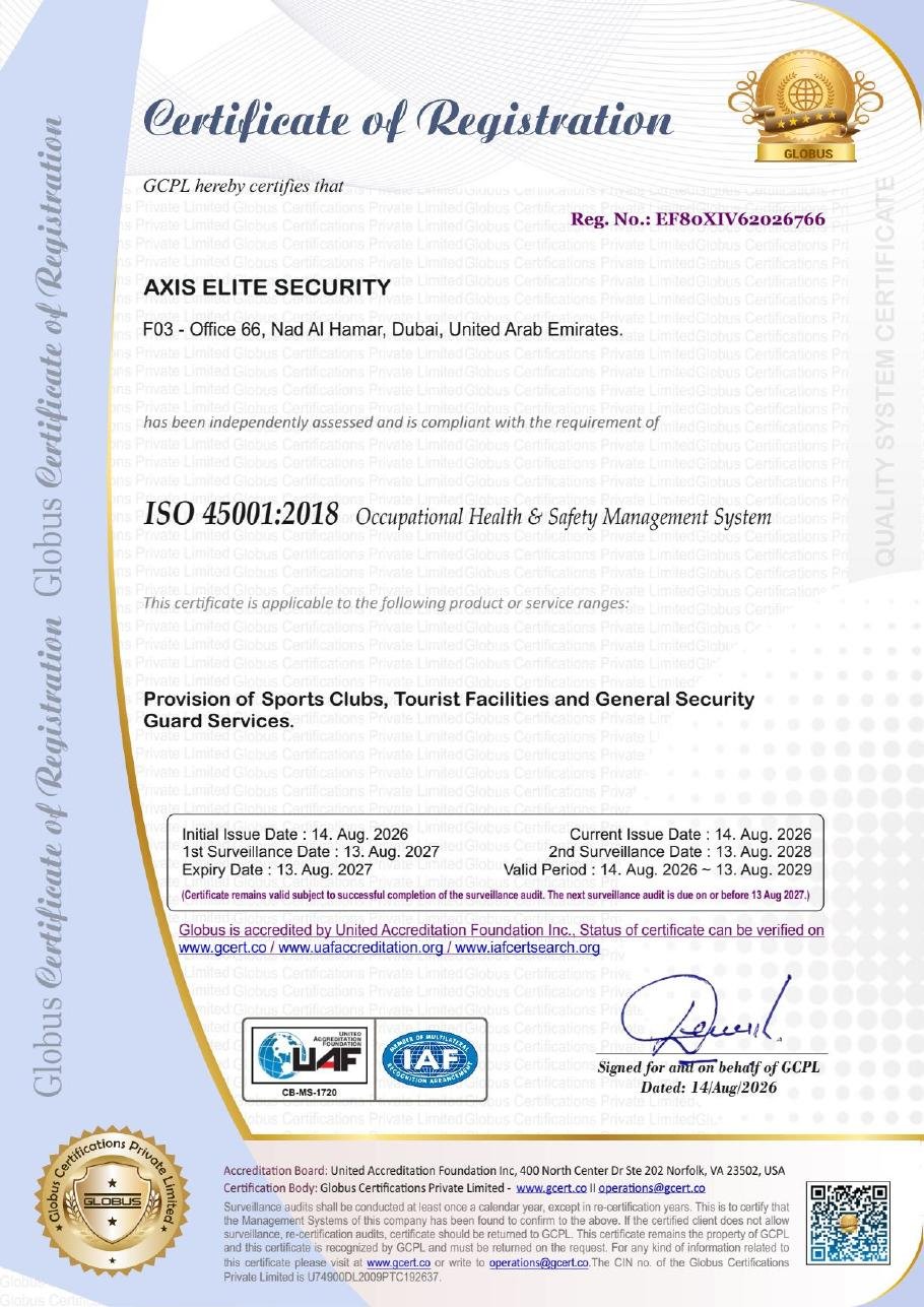 Occupational Health & Safety — ISO 45001:2018